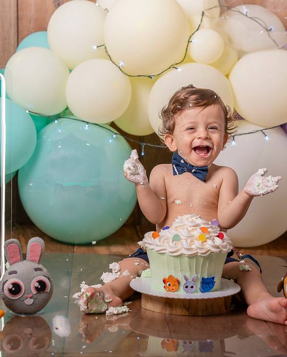 Smash the cake de Davi 01 Ano