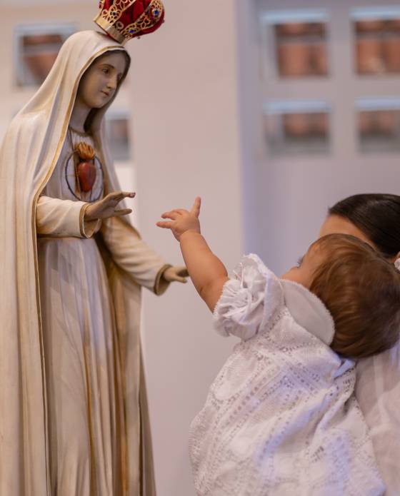 família de Batizado de Nina