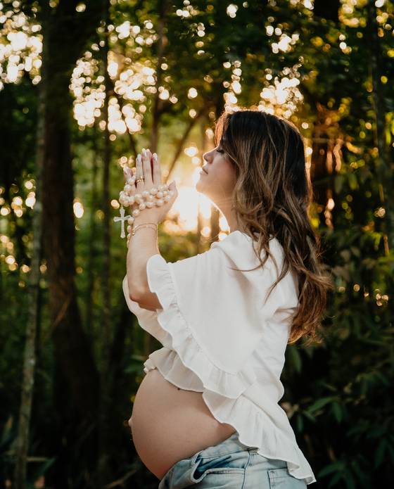 Gestante de Tati à espera de Melissa