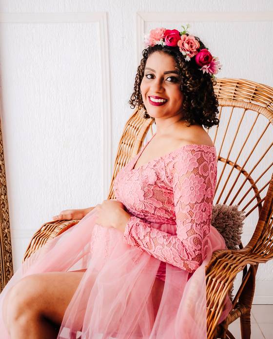 Ensaio Gestante de A doce espera da  Agata