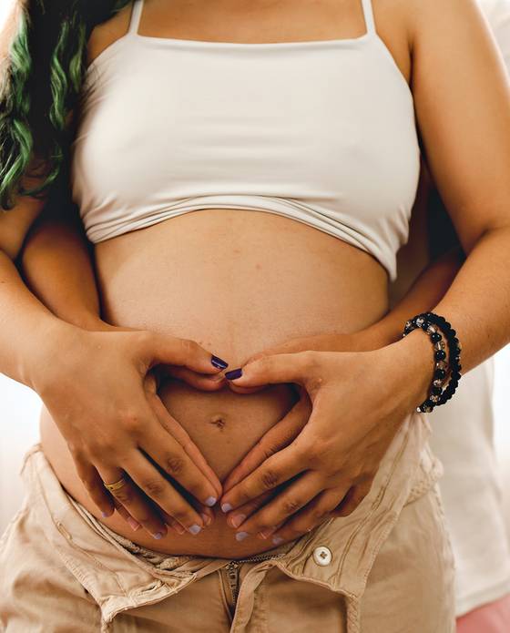 Gestante de à espera da Elisa