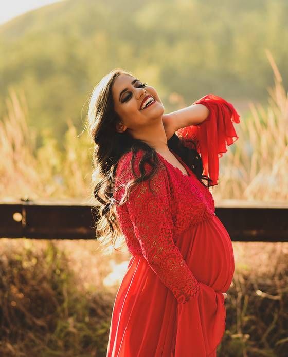 Gestante de Ensaio gestante Livia