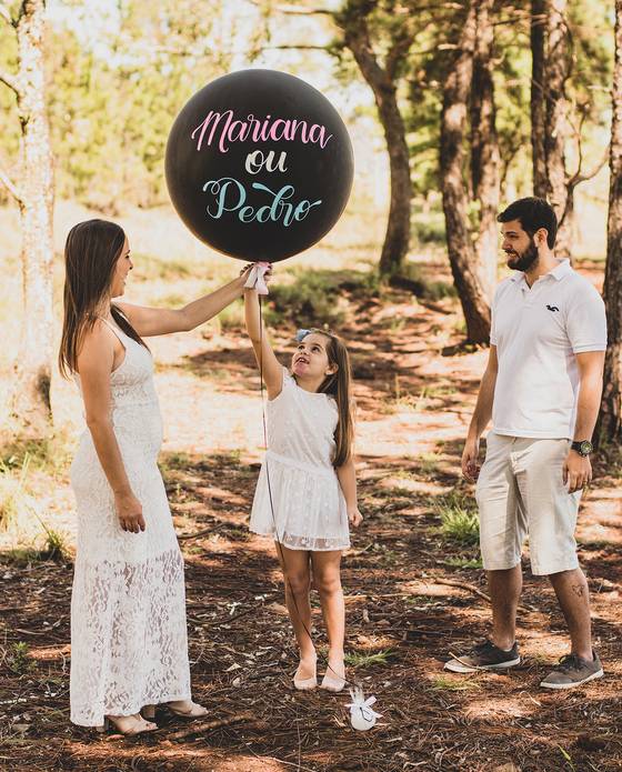 Gestante de Revelação Natália Araújo e Família