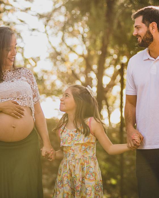 Gestante de Ensaio Gestante Natália e Família