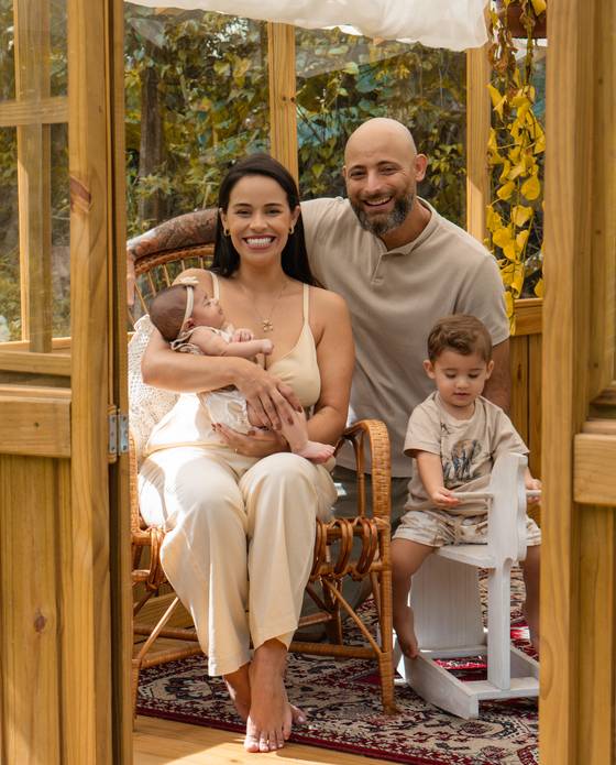 Família  de Sessão Família  - 2 meses Cecília