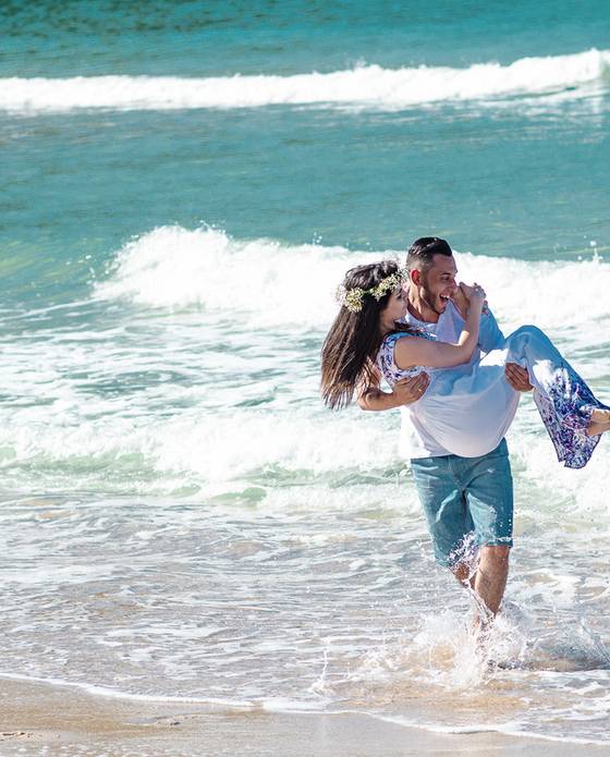 Ensaio Casal de Ensaio na Praia - Thiago e Nayara