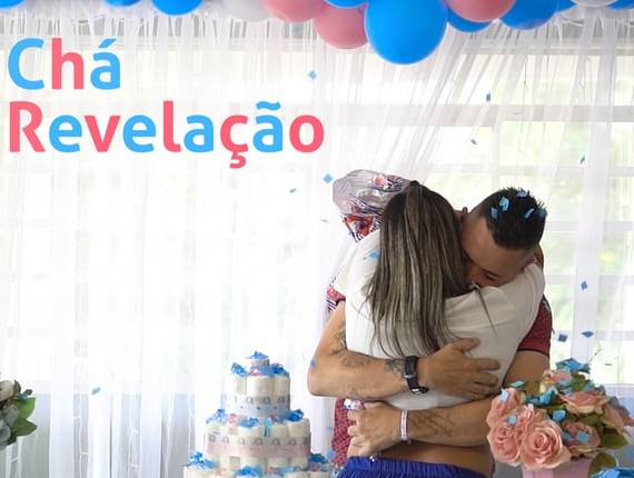 Chá de Bebê / Revelação de Chá Revelação Miguel