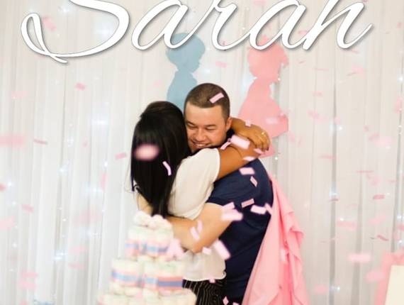 Chá de Bebê / Revelação de Chá Revelação Sarah