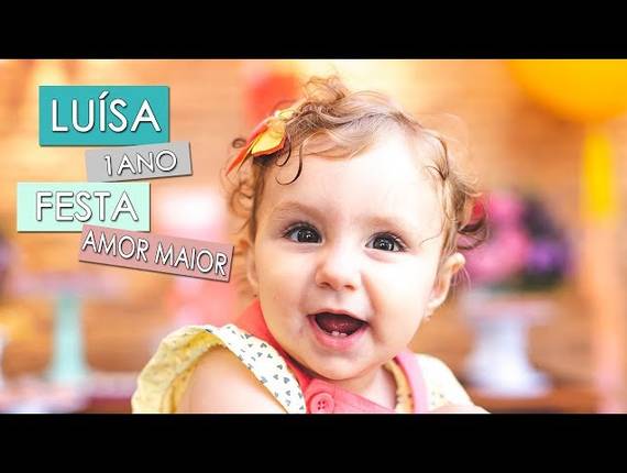 Videos de Filmagem Festa Infantil Luísa 1 ano tema Maior Amor do Mundo no buffet Quintal das Aroeiras em Santo André São Paulo