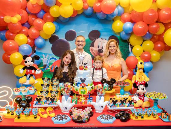Festas Infantis - Kids Park de 3 anos do Lorenzo - Festa infantil tema Mickey