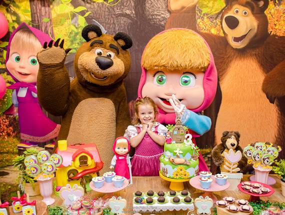 Festas Infantis - Kids Park de 3 anos da Lara - Festa infantl tema Masha e o Urso