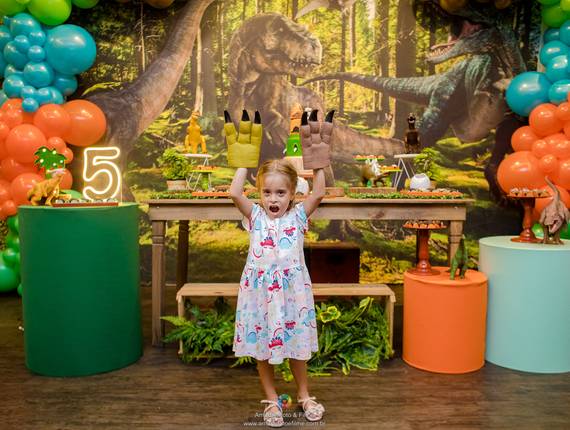 Festas Infantis - Kids Park de 5 anos da Isabela - Festa infantil tema dinossauro