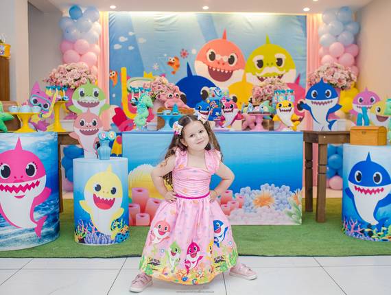 Festas Infantis de 4 anos da Yasmin - Festa infantil tema Baby Shark