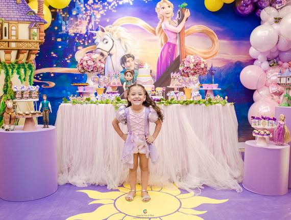 Festas Infantis - Kids Park de 4 anos da Isabella - Festa Infantil tema Rapunzel
