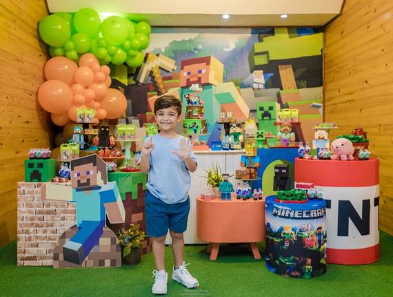 Festas Infantis de 6 anos do João Pedro - Festa infantil tema Minecraft