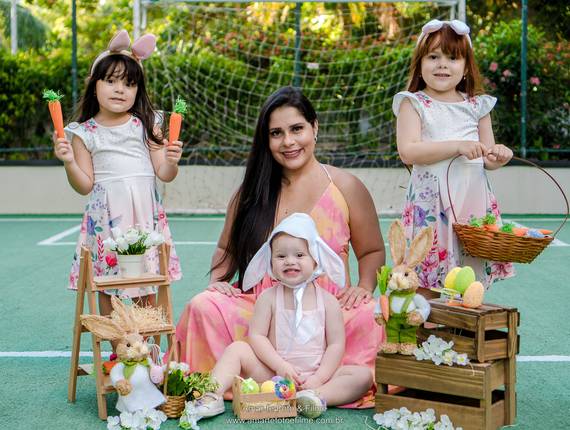 Ensaios Infantis de Ensaio de Páscoa da Duda, Luna e da Malu