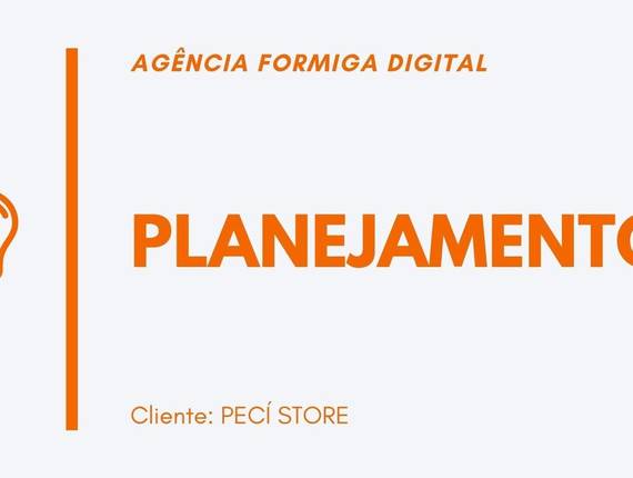 Social Media de Planejamento e pesquisa de mercado para Pecí Store
