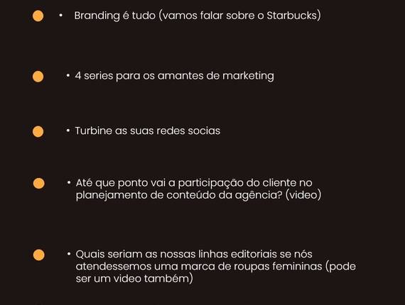 Social Media de Sugestões de pautas
