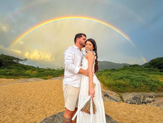 Ensaio Casal - Pré-wedding de Ensaio pré-wedding ao amanhecer na praia