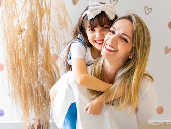 Família de Dia das mães - Samara, Clara e Margarida