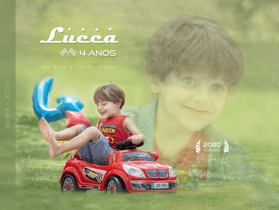 Infantil de Lucca - 4 anos no Parque - (Tema Carros)