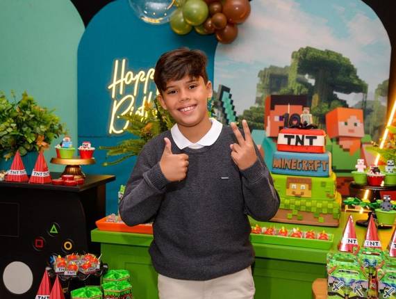 Aniversário Infantil de Davi no Minecraft dos 10 anos