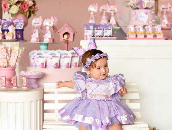 Aniversário Infantil de Primeiro Aninho Aurora