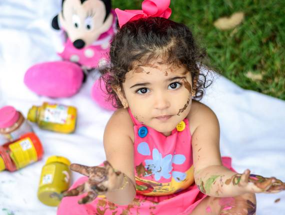 Ensaio Infantil de Pintando o sete com a Letícia