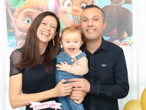 Festa Infantil de Bianca | Festa em Casa + Ensaio | 1 ano