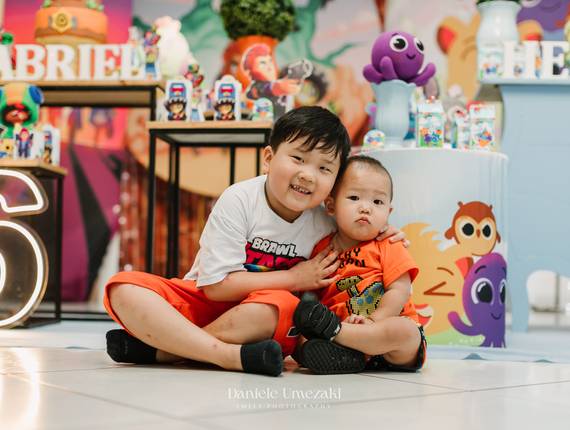 aniversário de Aniversário de 6 anos do Gabriel e 1 aninho do Naoki