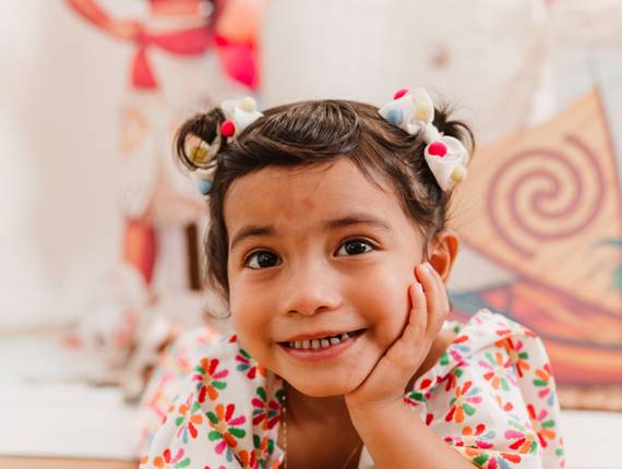 Fotografia de Aniversário Infantil  de Catarina 3 anos – Tema Moana 