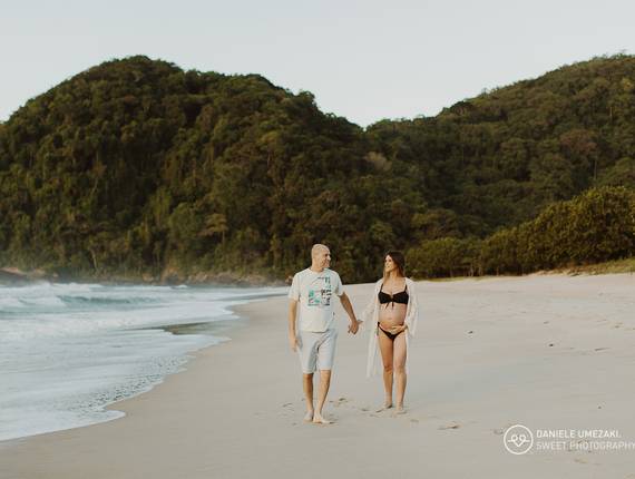 Ensaio Gestante na Praia de Ensaio Gestante na Praia | Iris e Antonio Carlos à Espera da Carolina