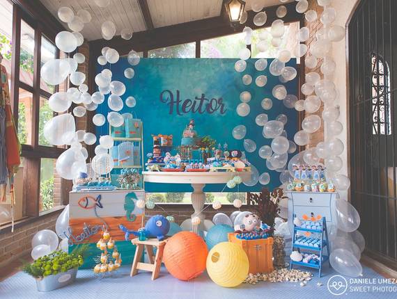 aniversário de Heitor em sua festa no 