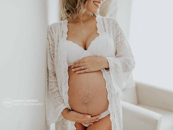 Ensaio Gestante em Estúdio de Ensaio Gestante em Mogi das Cruzes – Raquel e Fernando