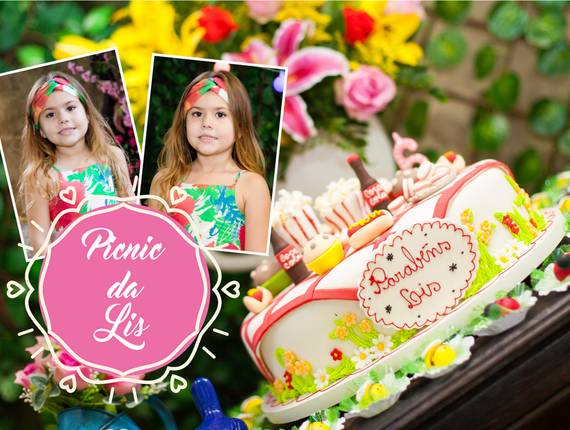 Álbum Encadernado de Lis 5 anos | Tema PicNic