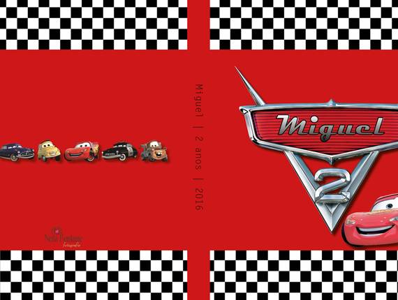 Álbum Encadernado de Miguel 2 aninho | Tema Carros