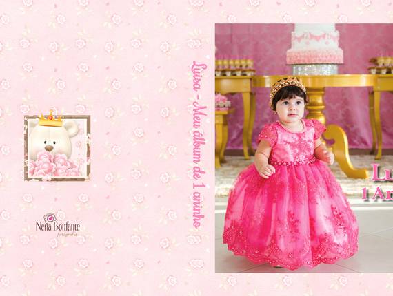 Álbum Encadernado de Luisa 1 aninho | Ursa Princesa