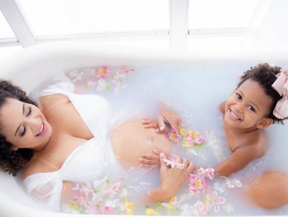 Gestantes de Simone - Banho de leite