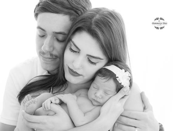 Newborn de Manuella - newborn em família