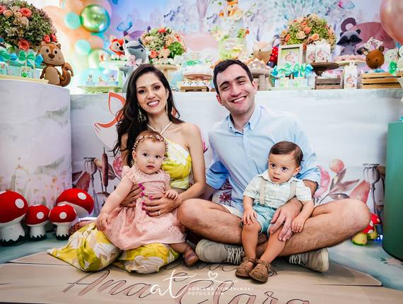 Festas Infantis de Mateus e Ana Clara | 1 ano {Woodland}
