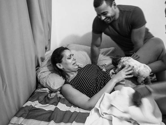 Família de A doce chegada da Giovanna