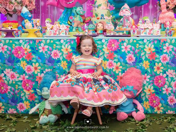 FESTAS de Clarinha • 2 Anos • Trolls