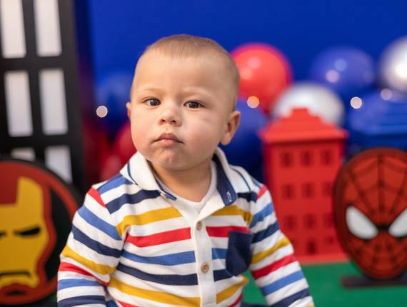 Ensaio infantil de Lucas faz 1 ano
