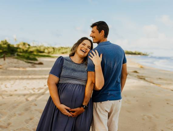 Gestante de Ensaio Gestante_ Jéssica e Hugo à espera de Luisa