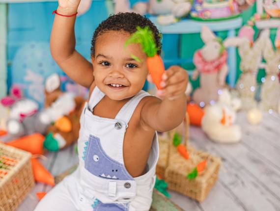 Ensaio Infantil de Bento Ensaio de Páscoa 2021