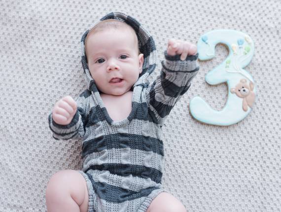 Acompanhamento do bebê de Acompanhamento Felipe 3 meses