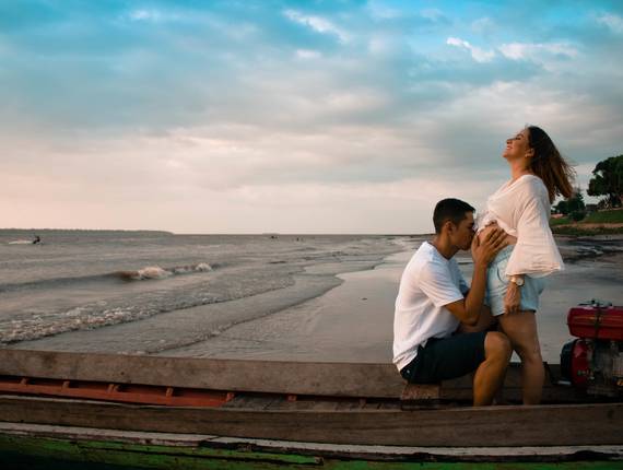 Gestante de Manuela e Giovana