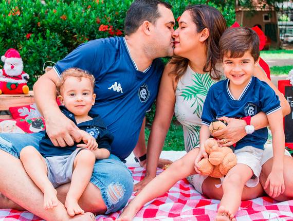 Família de Natal do Samuel e do Davi