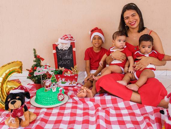 Família de Natal do Manoel e os gêmeos