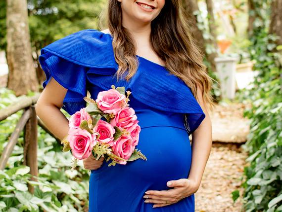 Gestante de  Lilian a espera de Laura 